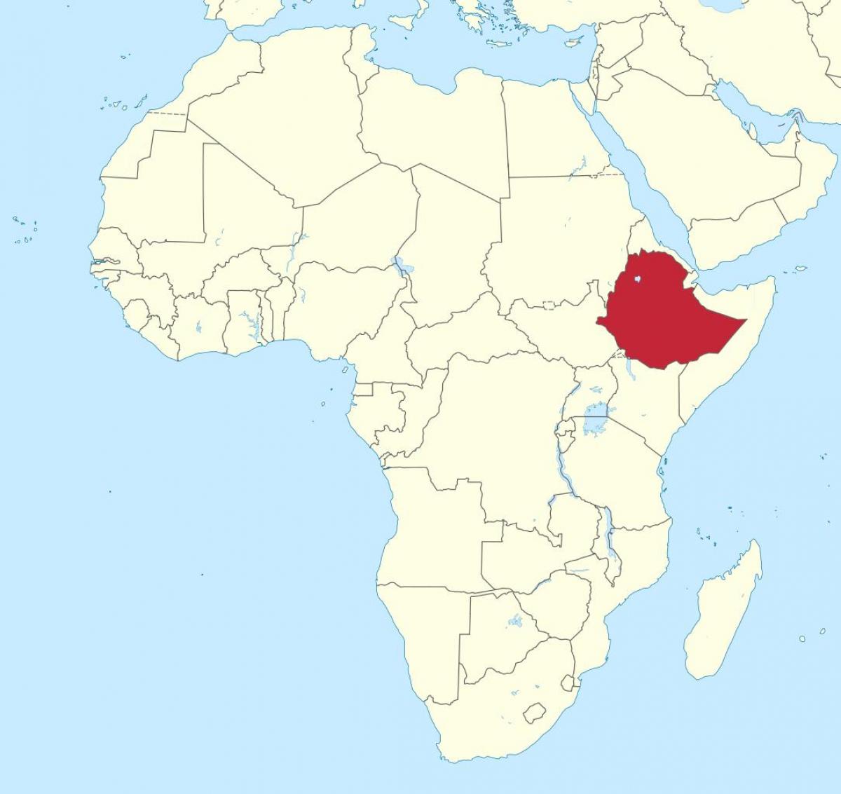 mapa afrikan erakutsiz Etiopia