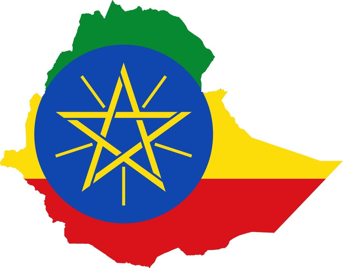 mapa Etiopia bandera