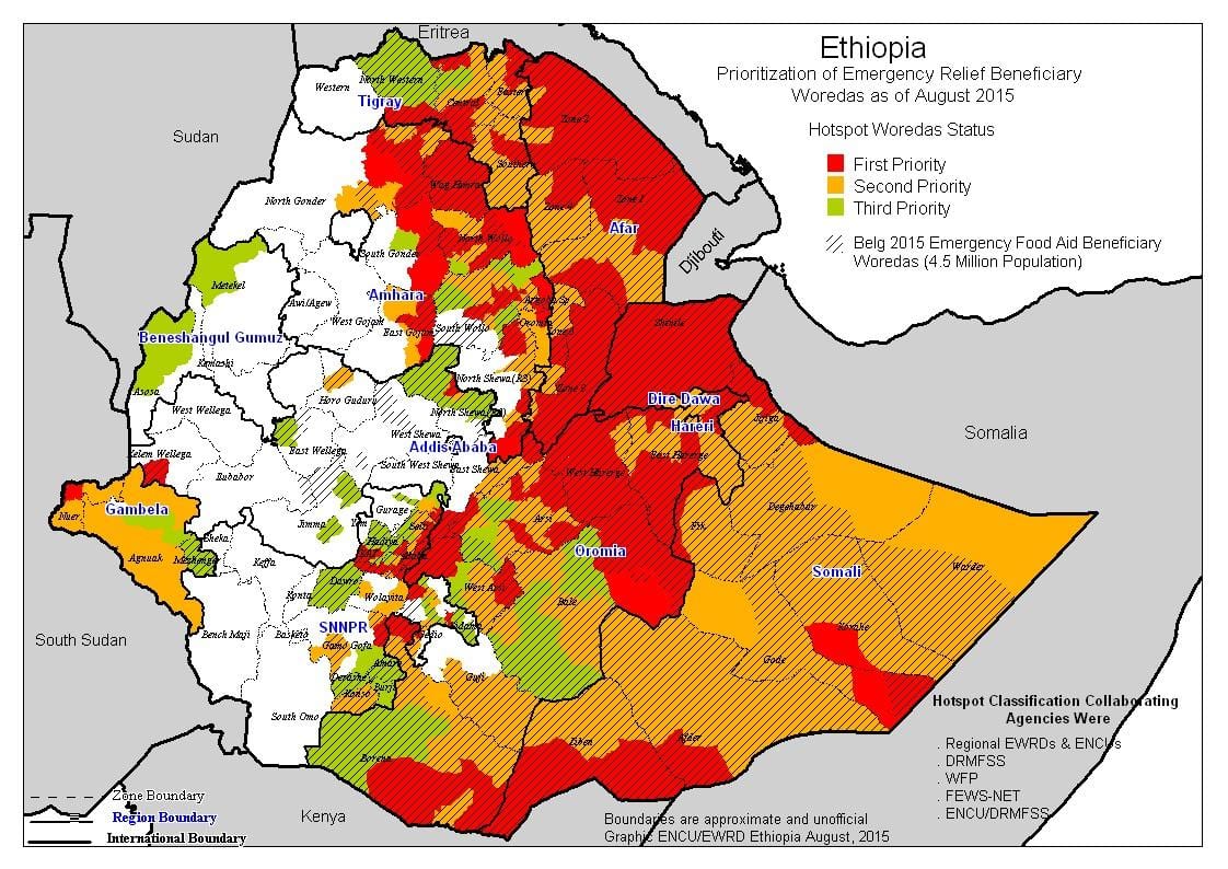 mapa Etiopia lehorte