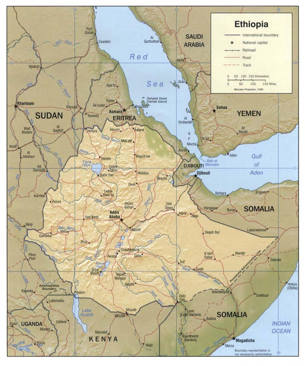 mapa Etiopia mapa 1980
