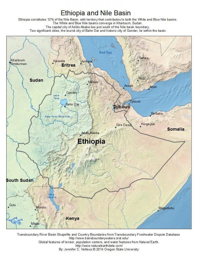 Etiopiako goi-lautada on mapa