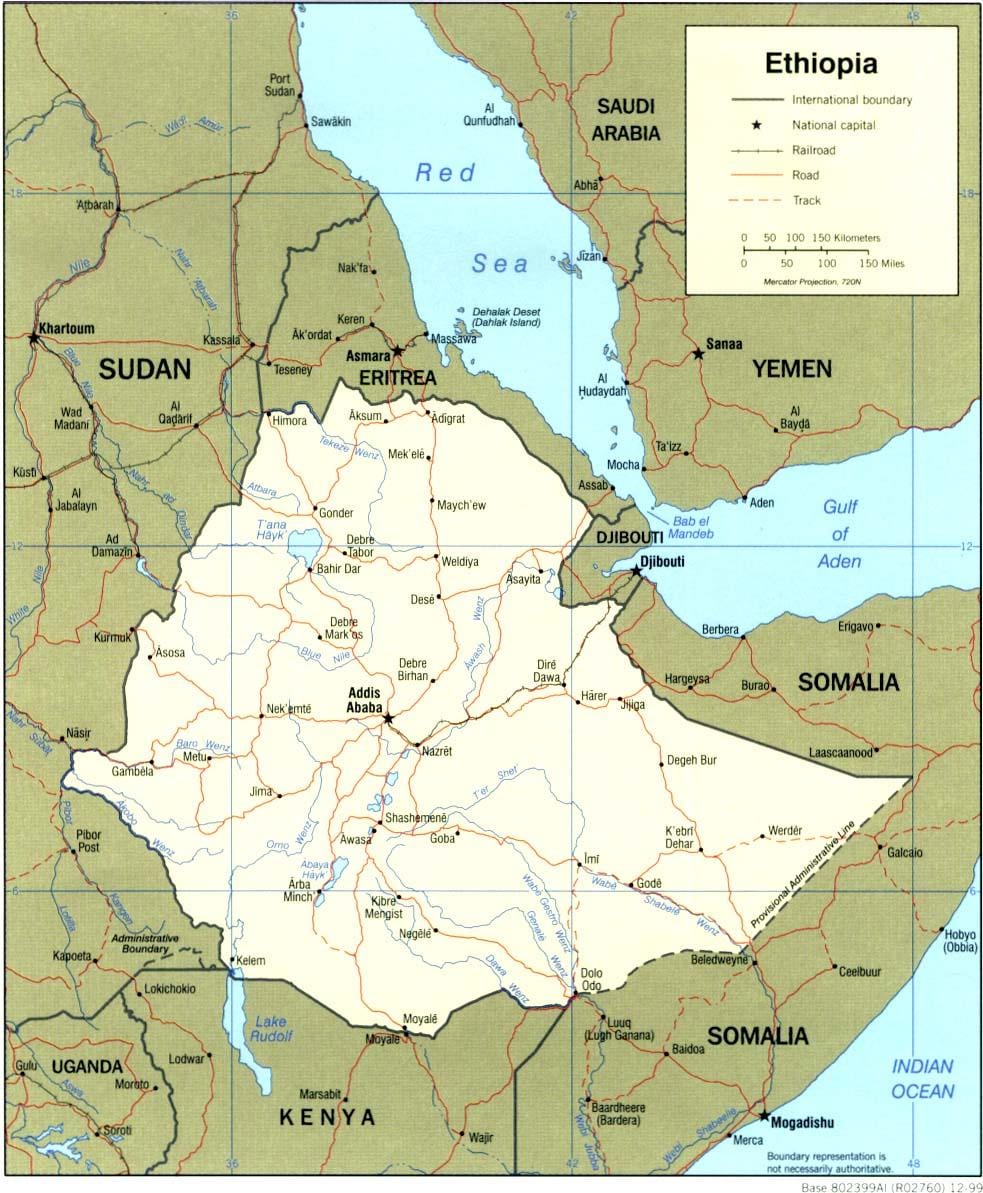 mapa Etiopiako mapping agintaritzak