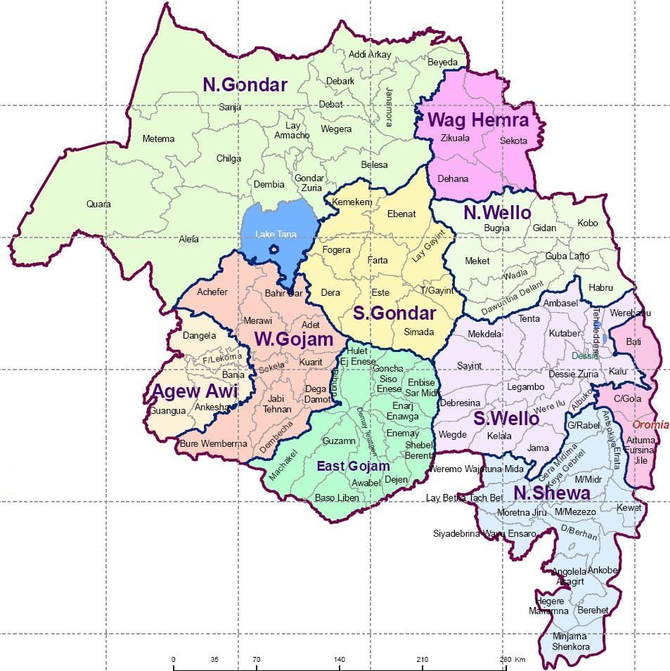 Etiopia gondar mapa