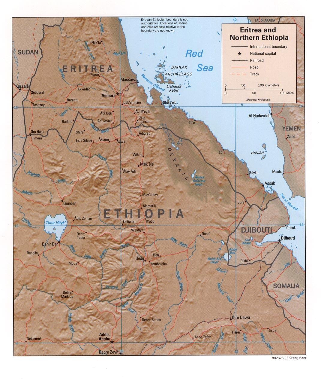 mapa ipar Etiopia