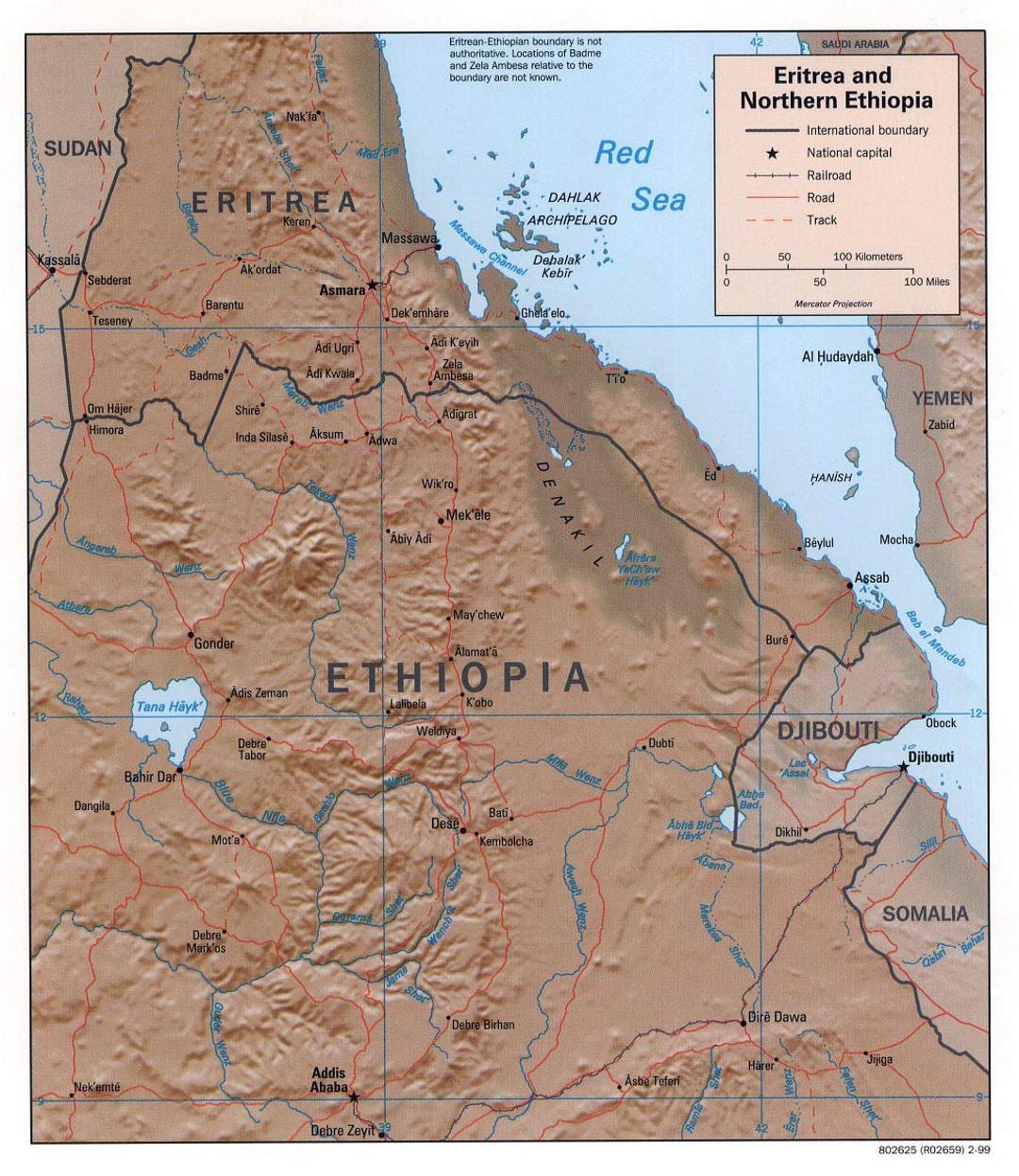 mapa iparraldeko Etiopia