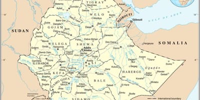 Egungo mapa Etiopia