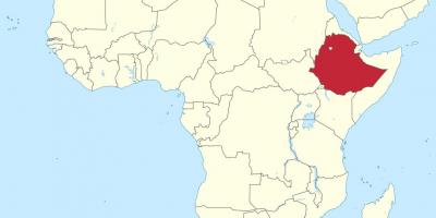 Mapa afrikan erakutsiz Etiopia