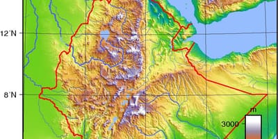 Etiopia kota mapa