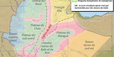 Mapa Etiopia klima