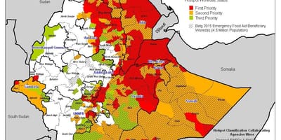 Mapa Etiopia lehorte