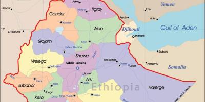 Etiopia mapa hiri