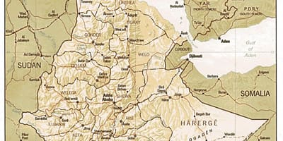 Ohia Etiopiako mapa