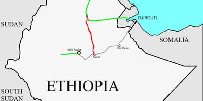 Etiopiako trenbide-mapa