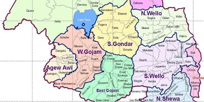 Etiopia gondar mapa