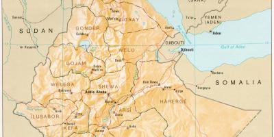 Zaharrena Etiopiako mapa